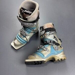 Scarpa T2X Ski Boots Women's 23.0 Mondo Dual Density Walk Mode Blue Gray